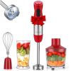 KOIOS Immersion Blender, Upgraded 5-in-1 Handheld Blender 1000W 12 Speed with Turbo Mode, Stick Blender,600ml Mixing Beaker,500ml Food Processor, Whis