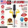 5 Core Handheld Blender, Electric Hand Blender 8-Speed 500W, Immerson Hand Held Blender Stick with Food Grade Stainless Steel Blades for Perfect for S