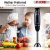 5 Core Handheld Blender, Electric Hand Blender 8-Speed 500W, Immersion Hand Held Blender Stick with Food Grade Stainless Steel Blades for Perfect for