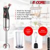 5 Core 3 in 1 Immersion Hand Blender 500W with 800ml Beaker & Whisk - 9 Speed Heavy Duty Handheld Stick - Copper Motor, Stainless Steel Blades, Comfor