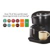 Black single serve and carafe coffee maker