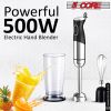 5 Core 3 in 1 Immersion Hand Blender 500W with 800ml Beaker & Whisk - 9 Speed Heavy Duty Handheld Stick - Copper Motor, Stainless Steel Blades, Comfor