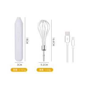 Handheld Electric Egg Beater For Home Baking Of Cakes (Option: White Grow Head-3 Gear)