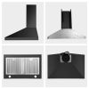 30 Inch Wall Mount Kitchen Hood 350 CFM Range Hood Stove Vented Hood Exhaust Fan