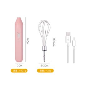 Handheld Electric Egg Beater For Home Baking Of Cakes (Option: Pink Grow Head-1 Gear)